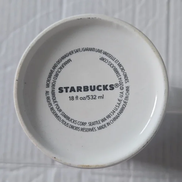 Starbucks Holiday Christmas Red Snowflake Coffee Mug 18 oz - Picture 6 of 8